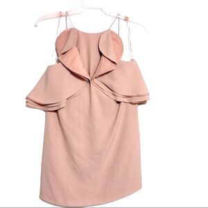 C/MEO Collective Blush Ruffle Midnight Sky Mini Dress NWT
